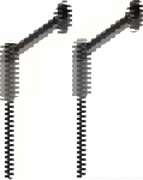 Threaded Stud Adjustable Clamping Handle: M8 x 1.25 Thread, 13.5 mm Hub Dia, Steel, Black